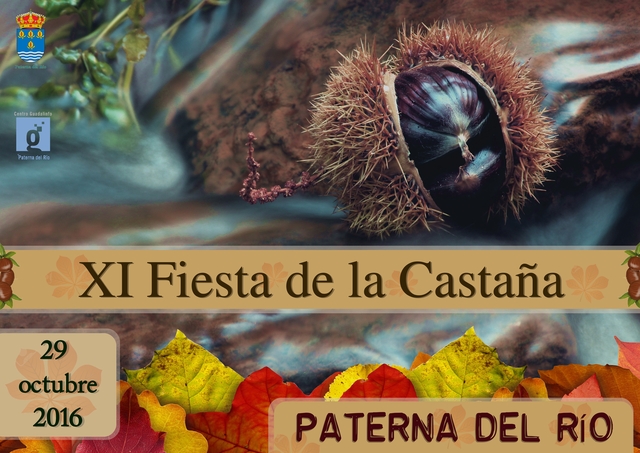 Cartel anunciador XI Fiesta de la Castaña en Paterna del Río
