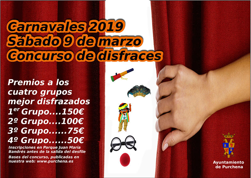 cartel concurso disfraces carnaval 2019