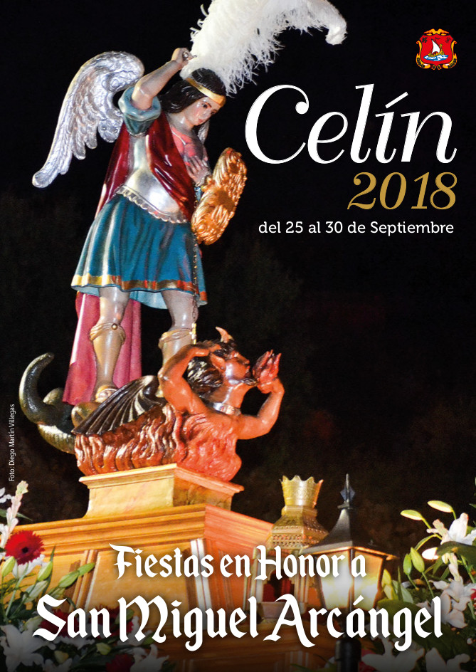 cartel de las fiestas de Celin 2018 en honor a San Miguel Arcangel del 25 al 30 de septiembre