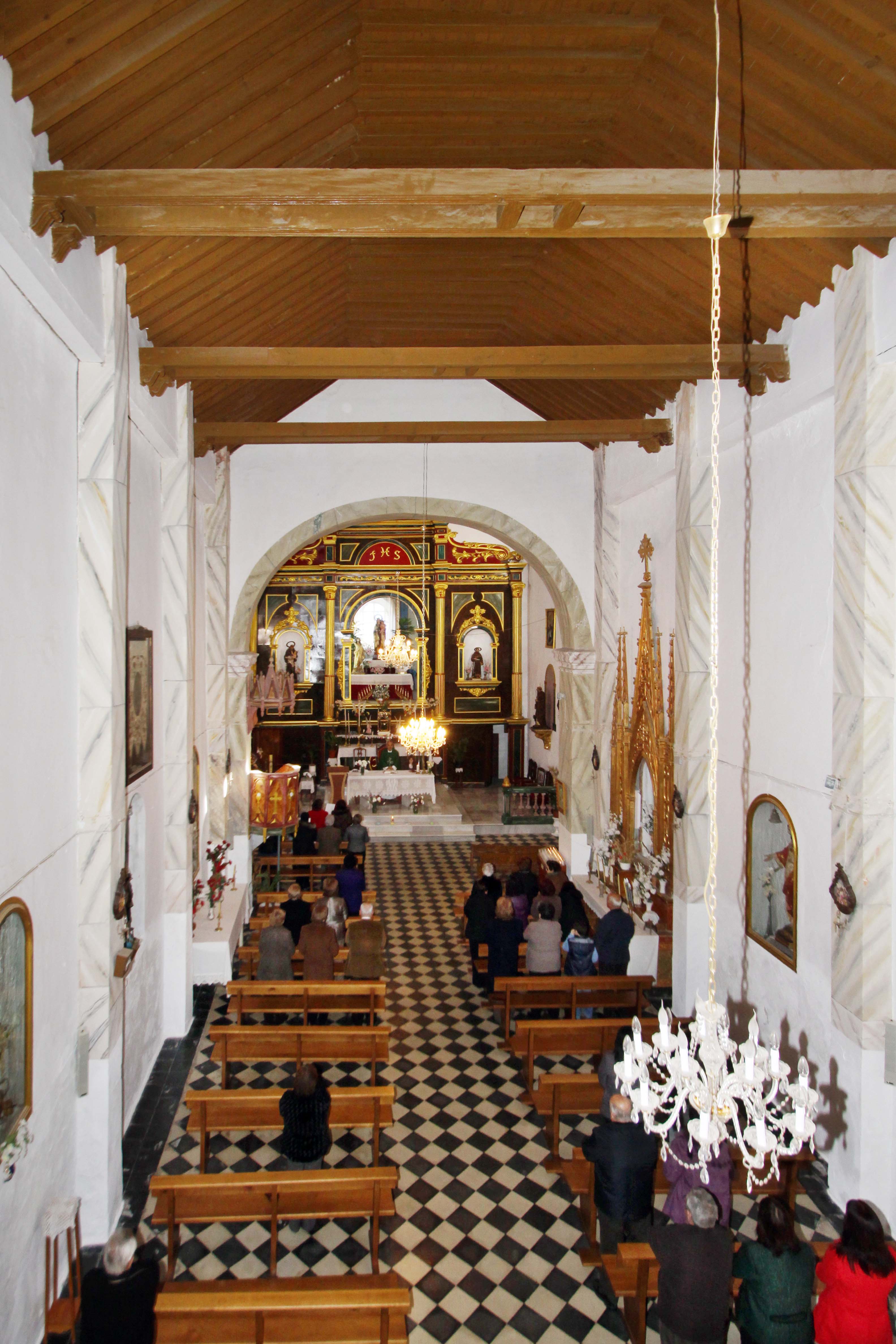 Interior de la misma iglesia, con la típica estructura mudéjar © Fotografía: Pako Manzano
