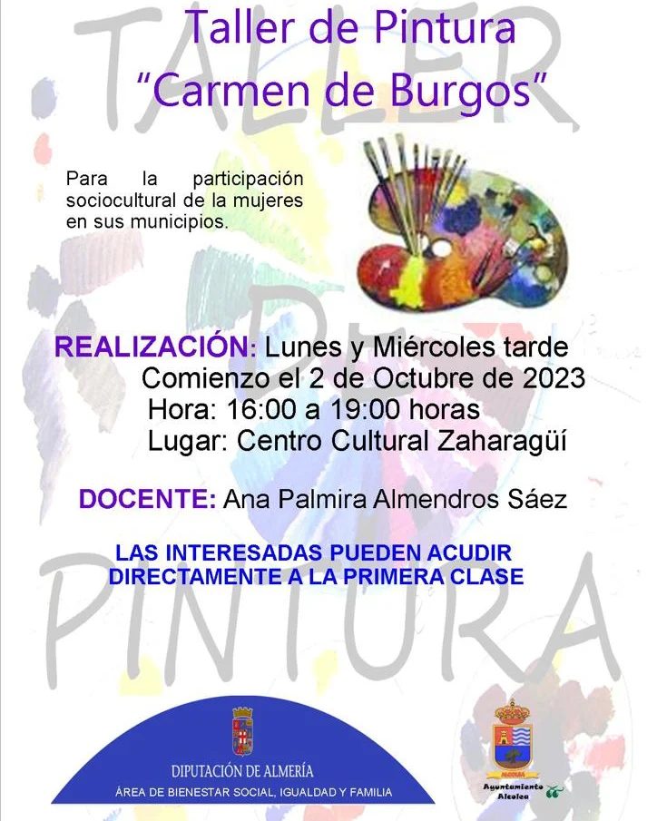 Cartel Taller de Pintura Carmen de Burgos