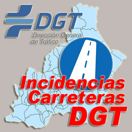 Imagen con el Logo para el acceso a las Incidencias en Carreteras de Almería de la DGT.