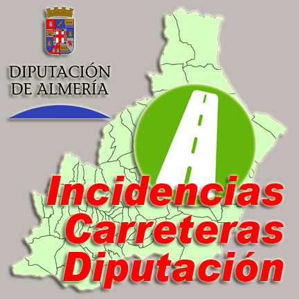 Imagen con el Logo para mostrar las Incidencias en Carreteras Provinciales. Competencia de la Diputación de Almería.
