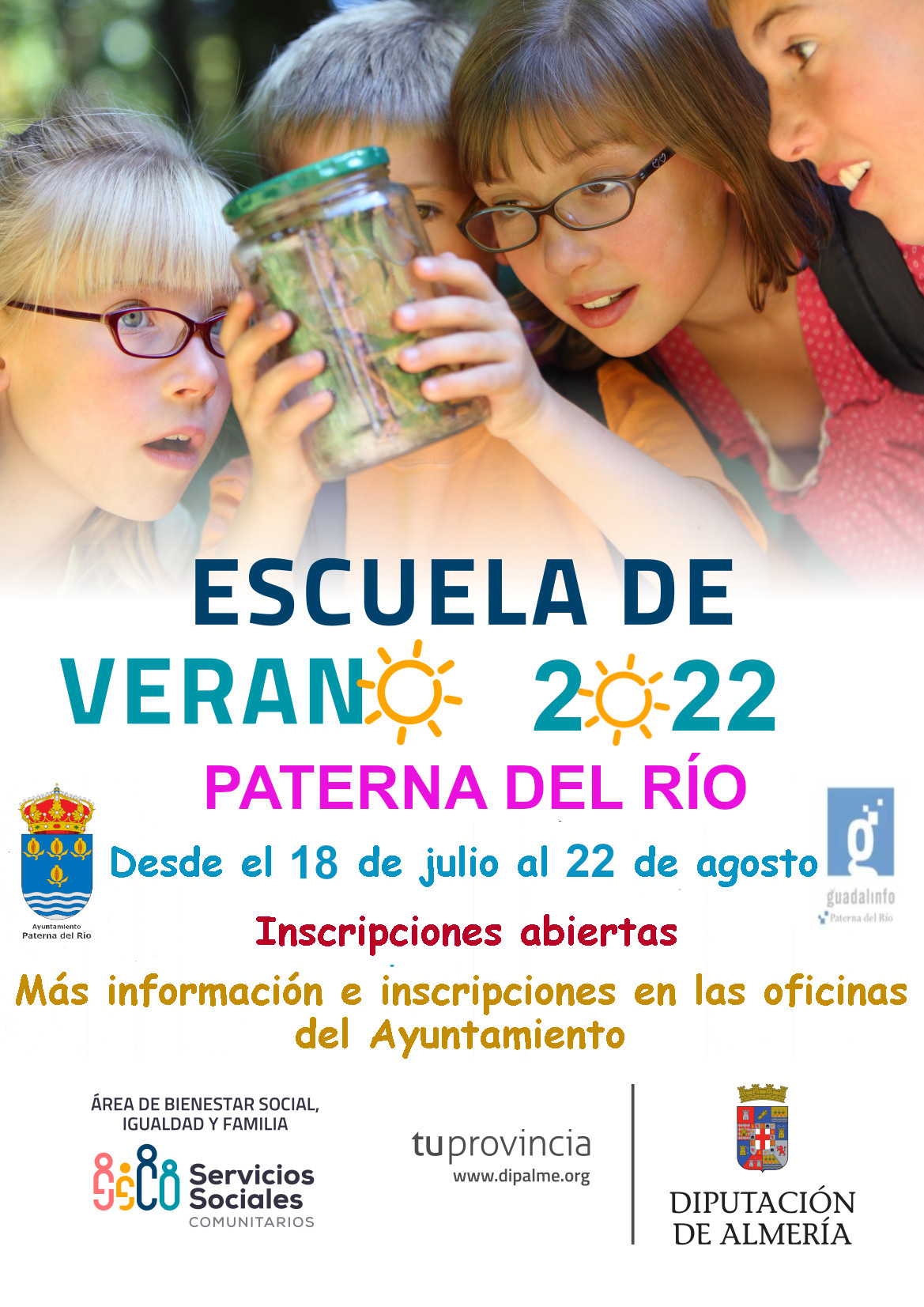 Cartel informativo escuela verano 2022