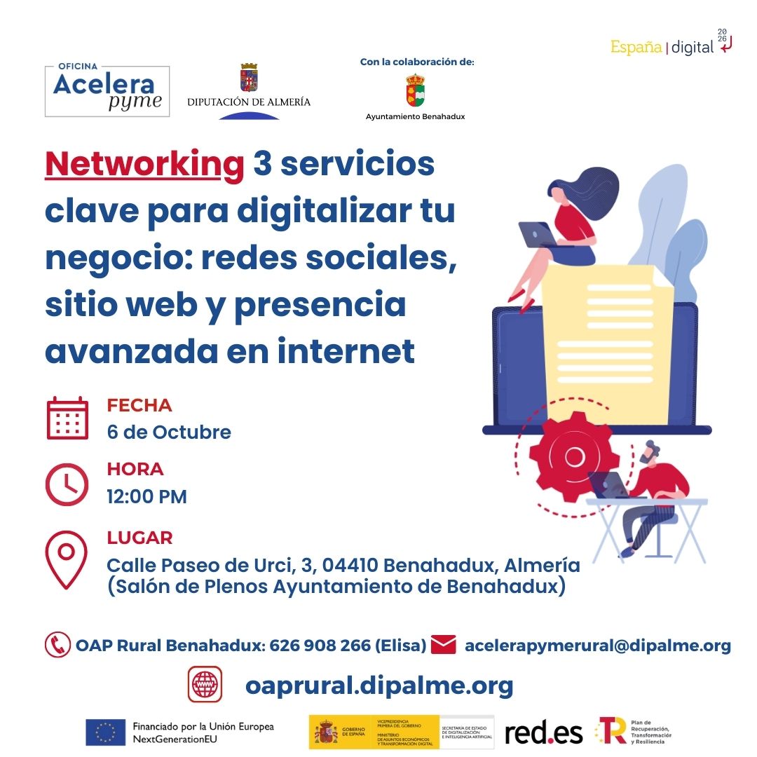 Networking 3 servicios clave para digitalizar tu negocio: redes sociales, sitio web y presencia avanzada en internet