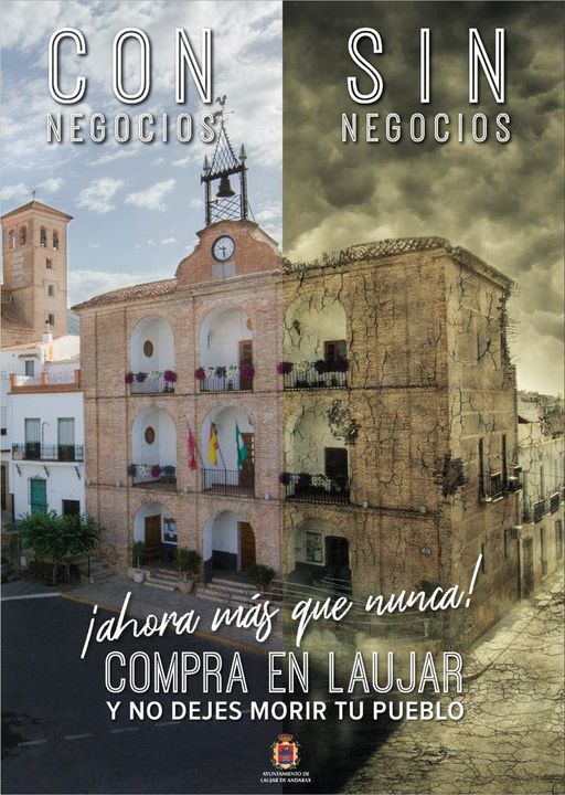 CARTEL CAMPAÑA DE COMPRA EN NEGOCIOS DE LAUJAR DE ANDARAX