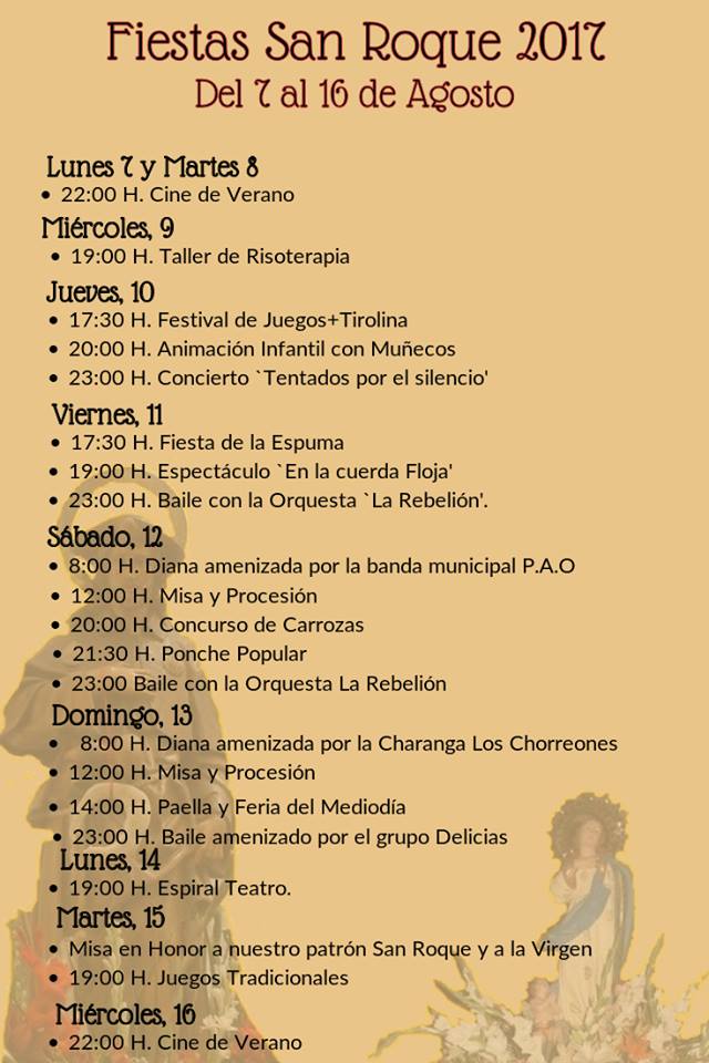 PROGRAMA DE FIESTAS 2017