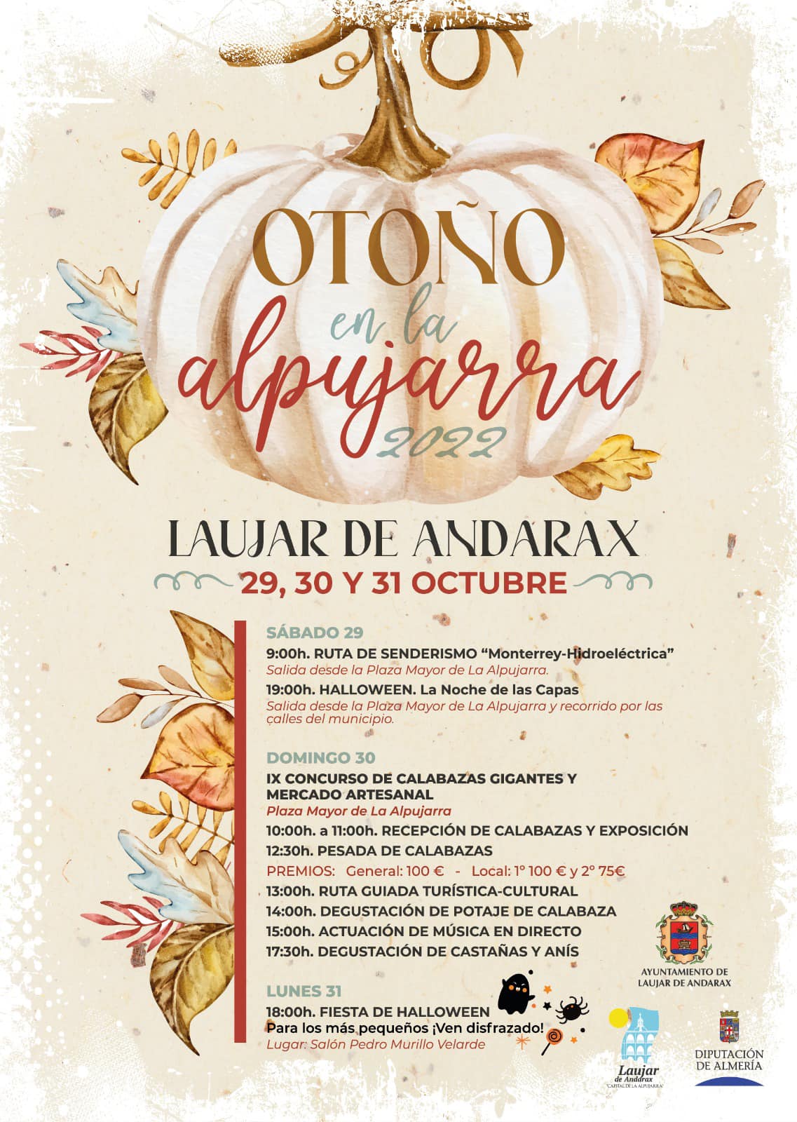 Cartel del otoño en La Alpujarra.