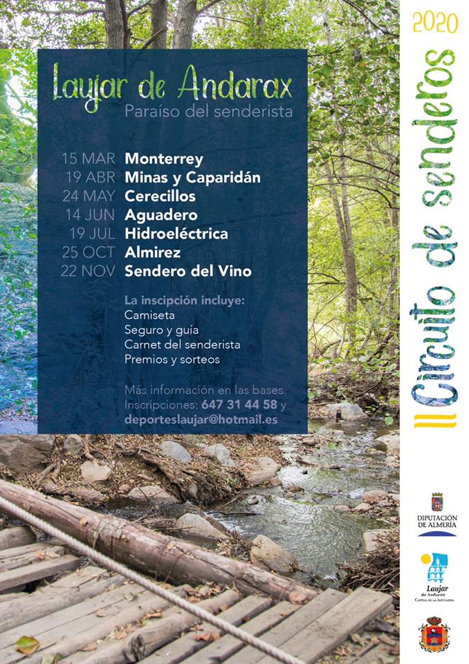 Cartelera circuito de Senderos de Laujar de Andarax