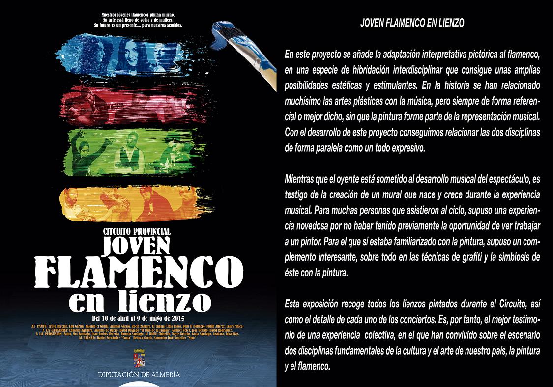 Cartel anunciador del Circuito Provincial de Flamenco 'Joven flamenco en lienzo' y de la exposición 