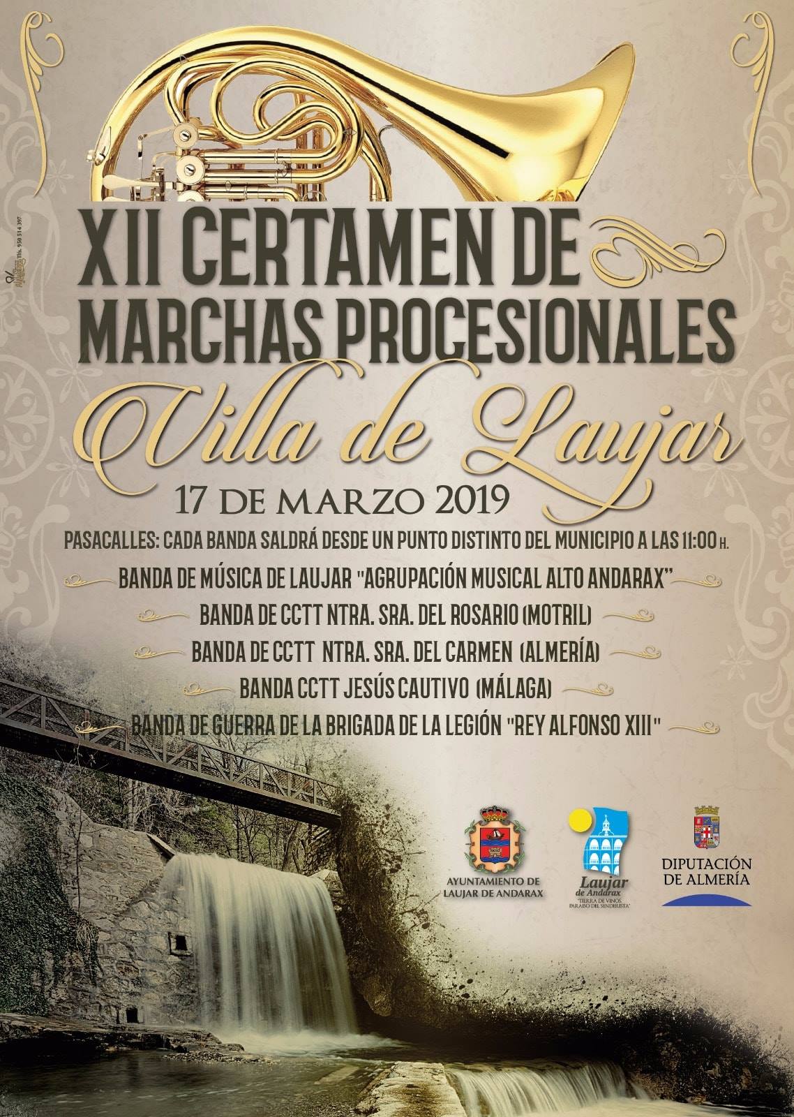 Cartel del XII Certamen de Marchas Procesionales en Laujar de Andarax