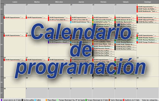 Imagen del calendario de actividades