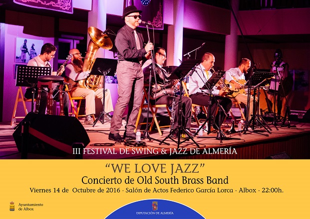 Cartel anuncicador del Jazz en Albox