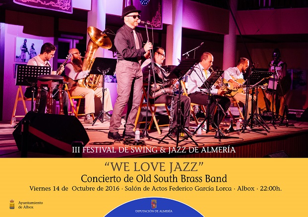 Cartel anuncicador del Jazz en Albox