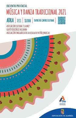 Cartel encuentro música y danza Adra 7 de noviembre