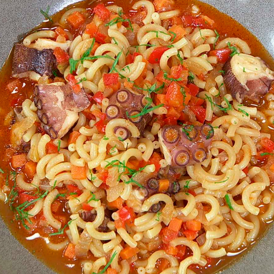 Fideos con Pulpo