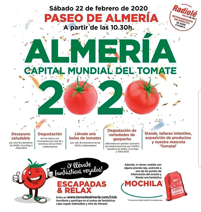 Diputación y ‘Sabores Almería’ celebran con los almerienses el Día del Tomate 2020