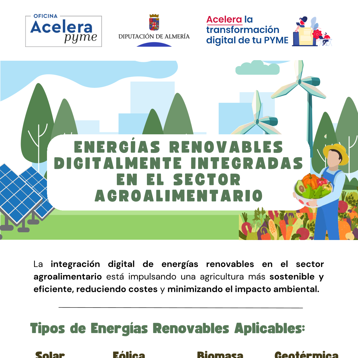 Energías renovables digitalmente integradas en el sector agroalimentario