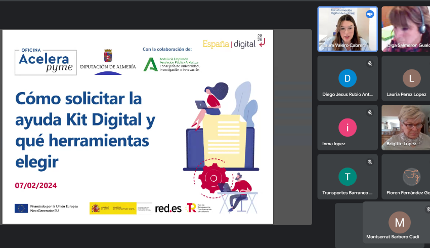 Éxito de participación en el Webinar: Aprovechando la digitalización para impulsar el Emprendimiento en Almería 