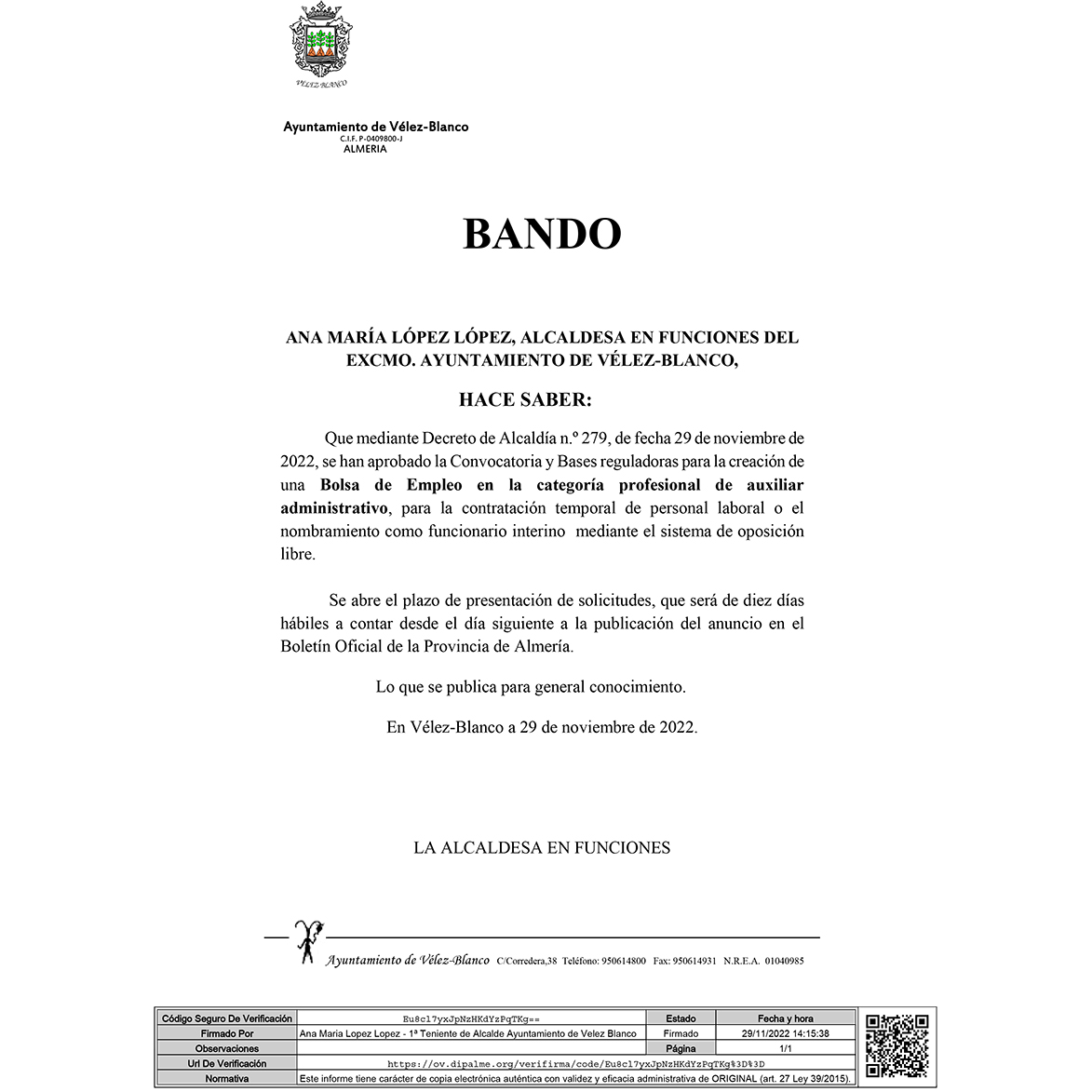 BANDO MUNICIPAL