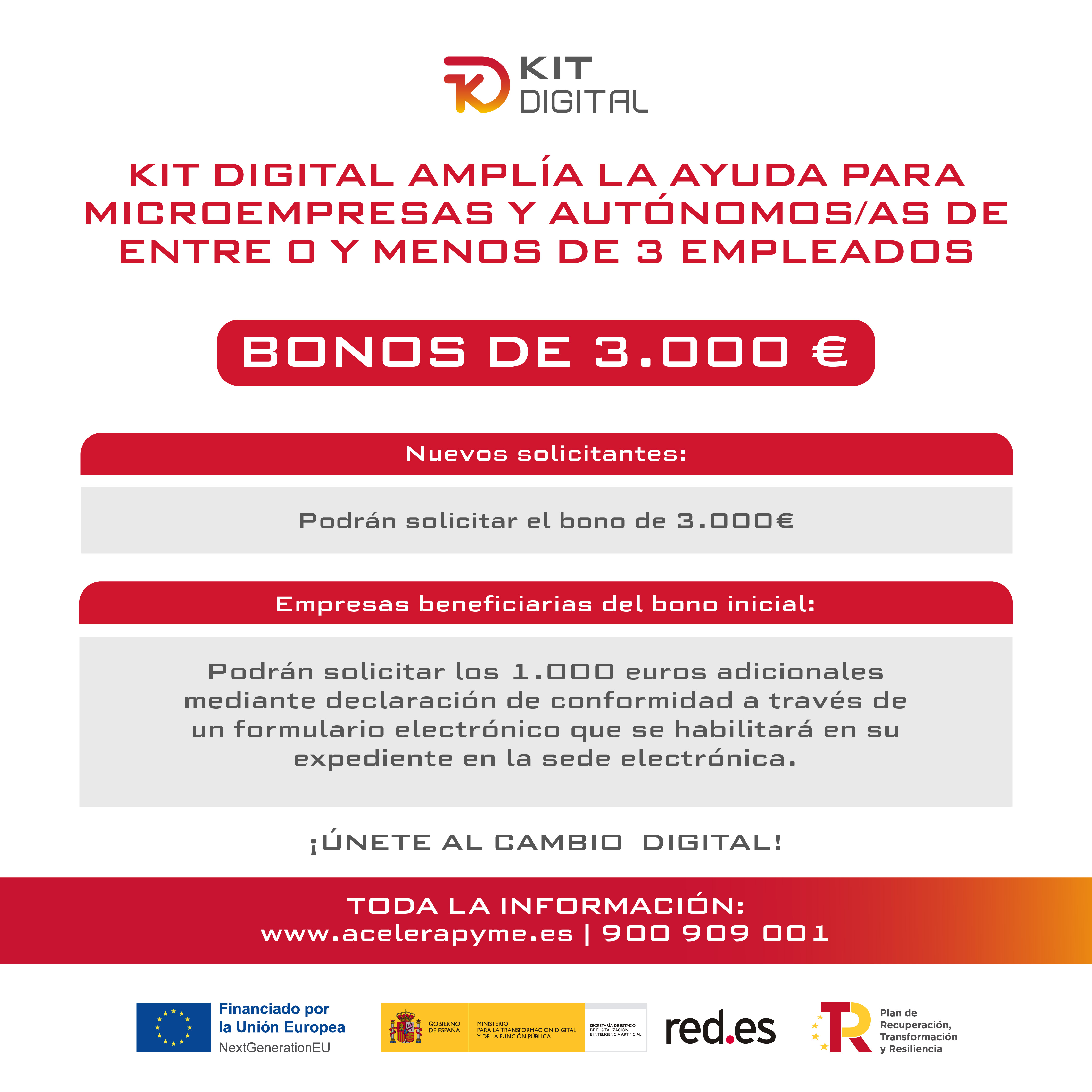 Ya se puede solicitar la ampliación de la subvención Kit Digital para el tercer segmento.