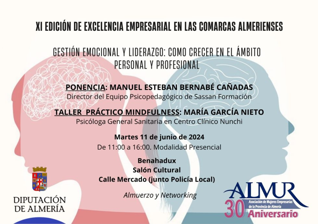 Jornada ALMUR-Diputación de Almería «Gestión Emocional y Liderazgo: Como crecer en el ámbito personal y profesional»